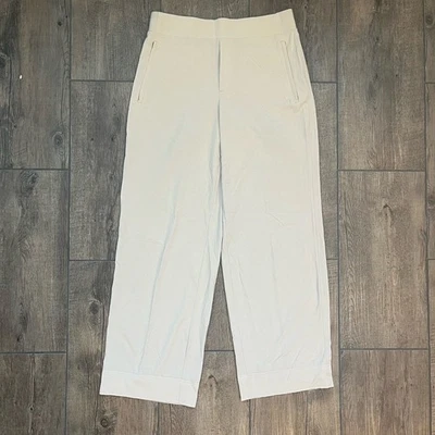 Athleta Brooklyn Heights High Rise Pull On Wide Trouser Khaki Pants Women's 6P - Image 1 of 4