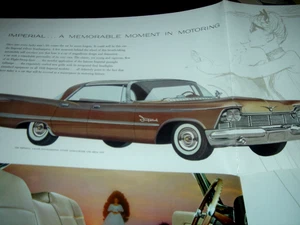 1958 Chrysler Imperial sales brochure 8 page in color fold out - Picture 1 of 6