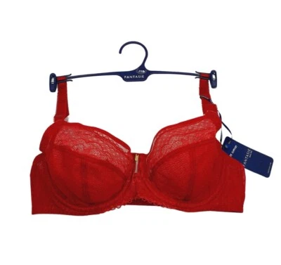 Fantasie Side Support Ann-Marie Red Underwired Bra UK 32D - Image 1 of 4