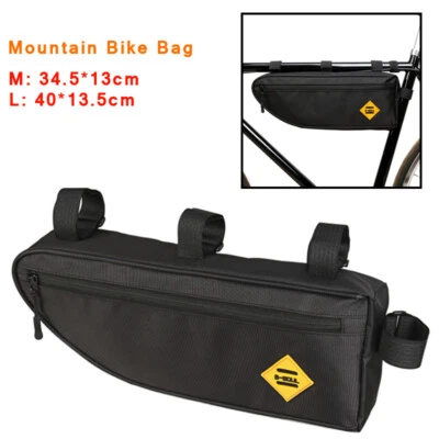 Mountain Bike Bag Battery Hanging Large Storage Triangle Tube Frame Pack Pouch - Image 1 of 4