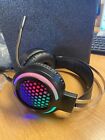 Gaming Headset, 3.5mm Wired Over-Head Noise Canceling Headphone with RGB Chroma 