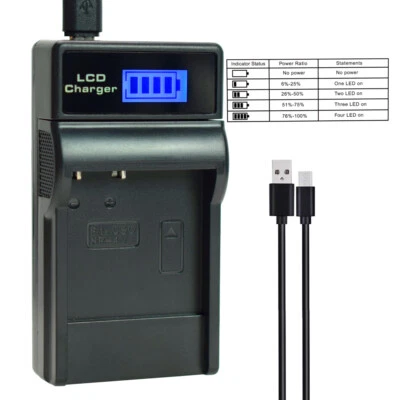LCD Battery Charger for Kodak LB-060 PixPro AZ528 AZ362 AZ526 Astro Zoom Camera - Image 1 of 4