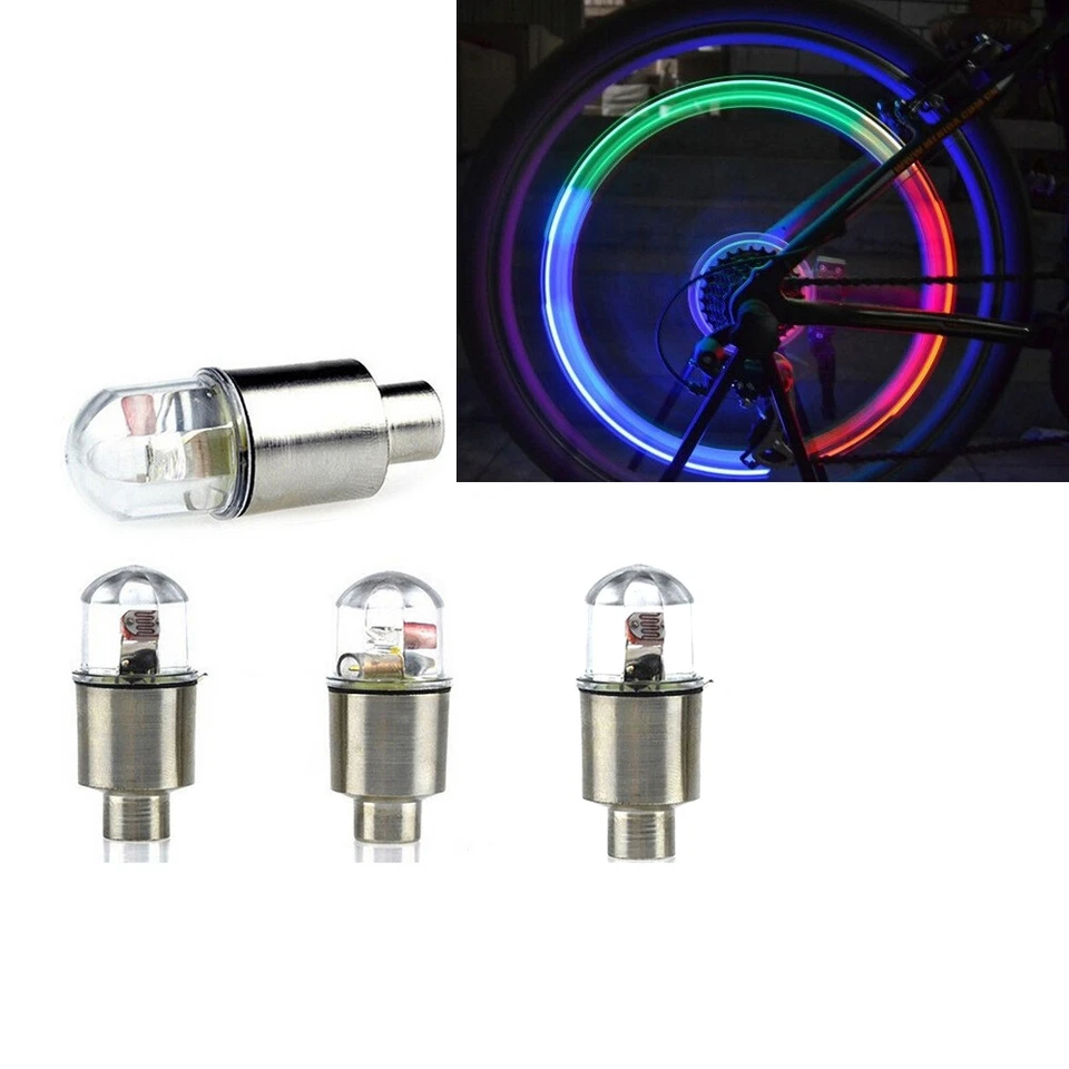 1x Colorful Car Wheel Tire Tyre Air Valves Stem LED Light Cap Cover Accessories - Image 1 of 4