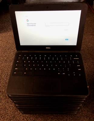 LOTE DE 12 Chromebook Dell 11 3180 11.6" Intel @1.60Ghz 4GB RAM 16GB SSD SinAdaptador Foto 1 de 4