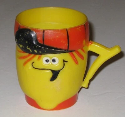 Lefty Lemon Pillsbury 1969 cara divertida bebida taza de plástico promoción Foto 1 de 2