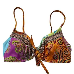 Boteh Multicolor Bikini Tops w/ Pads Women Swimsuit Size Small | 10-35 - Picture 1 of 5