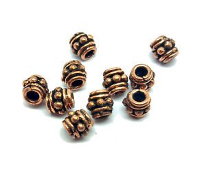 500pcs Wholesale Copper Oxidized Loose Spacer Beads Charms Jewelry Making 6X6MM