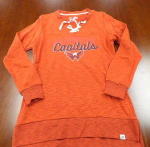 WOMEN'S MAJESTIC NHL WASHINGTON CAPITALS RED HOODED SWEATSHIRT SZ M - Picture 1 of 5