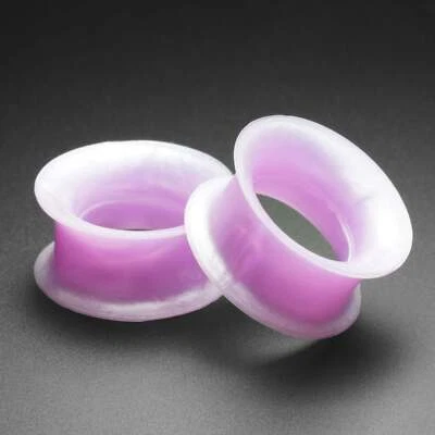 Blossom Pearl Silicone Double Flare Tunnel | Silicone Ear Gauges Stretchers - Image 1 of 4