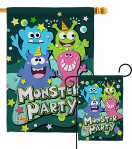 Monstruo Fiesta Jardín Bandera Celebración Decorativa Pequeño Regalo Patio Casa Banner - Imagen 1 de 17