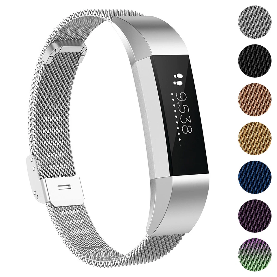 StrapsCo Stainless Steel Milanese Mesh Watch Band Strap for Fitbit Alta/Alta HR