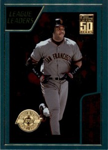 2001 TOPPS BARRY BONDS/JASON GIAMBI . LEAGUE LEADERS #395