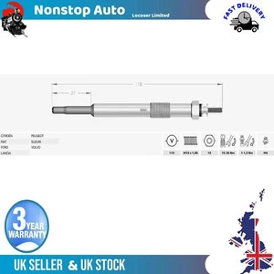 FOR VOLVO S 40 V 50 2.0 D GLOW PLUG - Imagen 1 de 7