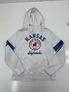 University Womens White Kansas Jayhawks Pullover Hoodie Size Large - Picture 1 of 5