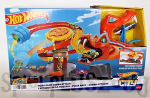 Hot Wheels City Snake & Pizza Shop Spielset Autos - Picture 1 of 6