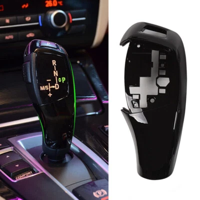 Cubierta de palanca de palanca de cambios delantera negra brillante apta para BMW X5 F15 2014-2018 Foto 1 de 4