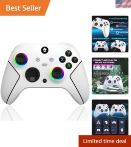 Versatile Wireless Controller for Xbox with RGB and Audio Jack – Snow White - Picture 1 of 11