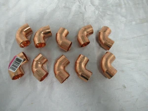 10 Stück Everbilt 187 437 CxC 1/2" Kupfer 90 Grad Winkel 683264312722 - Bild 1 von 3