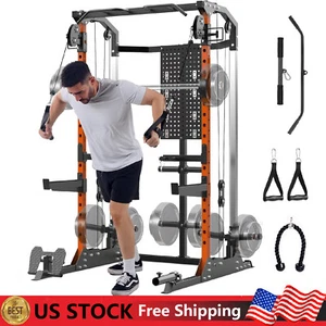 Power Cage Power Rack 2000 Lbs Workout Squat Rack with Dip Bar J Hook Home Gym - Picture 1 of 11