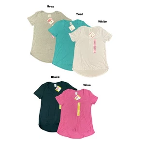 Member's Mark Women's Soft V-Neck Short Sleeve Everyday Tunic T-Shirt (Grey, - Picture 1 of 2