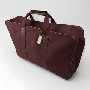 Bolso grande vintage Polo Ralph Lauren con cremallera de viaje Borgoña raro 21x15x5 - Imagen 1 de 22