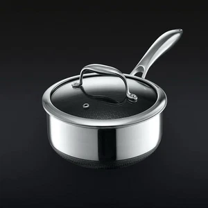 Neu Hexclad 2QT Hybrid Topf mit Deckel & Staubbeutel Antihaftbeschichtet Dreilagig Ofenfest Sauce - Bild 1 von 11