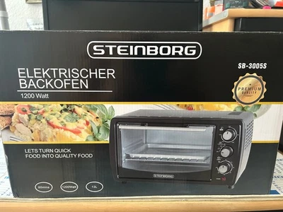 Steinborg mini backofen, Elektrischer Backofen 1200 Watt - Bild 1 von 3