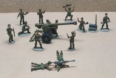 Soldatini Atlantic-Artiglieria Italiana WW2-1/32 professional Plastic Painted  - Immagine 1 di 4