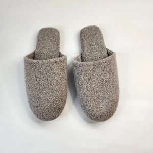 Garnet Hill Cozy Cashmere Slides Slippers in Dove Grey size M (8-9) New - Picture 1 of 8