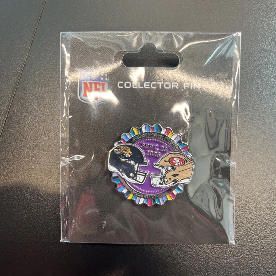 49ERS VS JACKSONVILLE JAGUARS GAMEDAY PIN 09 28 2025 LEVI STADIUM #2 GAME DAY z - Imagem 1 de 1
