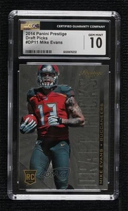 2014 Panini Prestige Draft Picks Mike Evans #DP11 CGC 10 Gem Mint Rookie RC - Picture 1 of 3