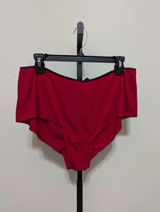 Lane Bryant Cacique Tru toYou Red/Black Knit Bow Panties Intimates Size 14/16 - Picture 1 of 7