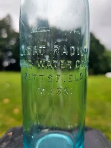 Great Radium Spring Water Co. Inc. Crown Top Water Bottle Pittsfield, Mass. - Picture 1 of 10