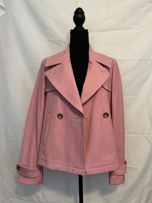 Gabardina corta rosa talla 10 de Ann Taylor  Foto 1 de 4