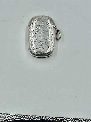 Antiguo estuche Vesta Sterling Match Safe Foto 1 de 4