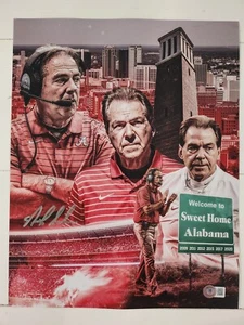Nick Saban Signed 11x14 Photo Alabama Crimson Roll Tide Footbal Beckett GOAT COA - Picture 1 of 1