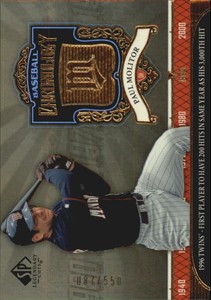 2006 SP Legendary Cuts Baseball Chronology Gold #PM Paul Molitor /550 - NM-MT