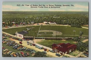 Sarasota Florida Boston Red Sox Spring Training Curt Teich Linen Postcard 1948 - Picture 1 of 2