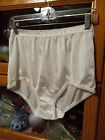 Vintage Panty New Old Stock White Shiny Nylon Lace Trim Granny Lorraine 7 13-20