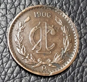 1906 Mexico 1 Centavo Coin - Picture 1 of 2