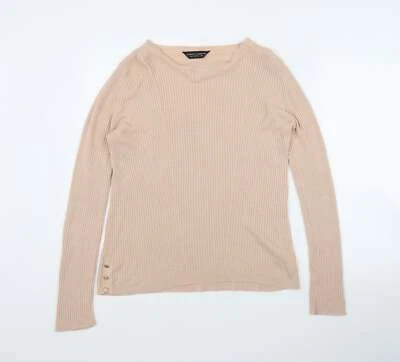 Dorothy Perkins Womens Pink Round Neck Acrylic Blend Jumper Size 12 - Image 1 of 4
