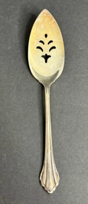 Oneida Community Clarette Pie Server Silverplate 9 1/2" Flatware Pierced - Image 1 of 4