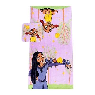 Juego de 2 toallas y paños de baño Disney Wish Asha and Valentino Foto 1 de 2