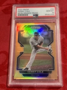 Panini Prizm 2022 naranja neón Prizm #20 Gerrit Cole SN, 100 New York Yankees - Imagen 1 de 5