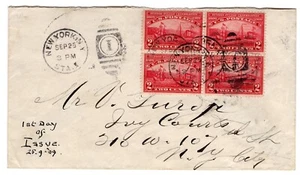 #372 Hudson-Fulton First Day Cover New York NY w/ Certificate - Picture 1 of 3