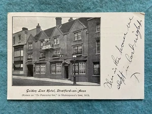 Golden Lion Hotel, Stratford-On-Avon, England Vintage Postcard - Picture 1 of 2
