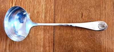 Cucharón perforador Oneida SL & GH Rogers antiguo concha plateada ca siglo XIX Mo D Foto 1 de 4