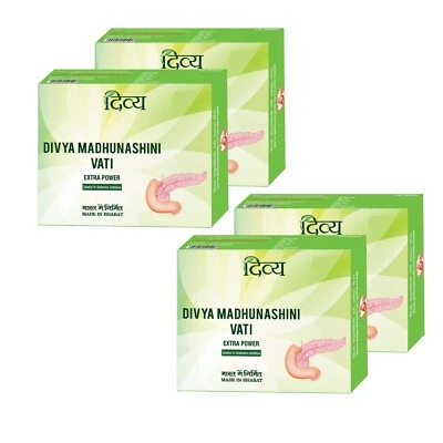 HERBAL 4 x Madhunashini Vati Extra Power 120 Tabs Each for Sugar Control