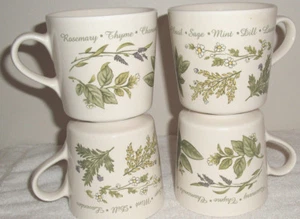 4 CORELLE COORDINATES THYMELESS 8 oz. COFFEE  MUGS / CUPS - Picture 1 of 4