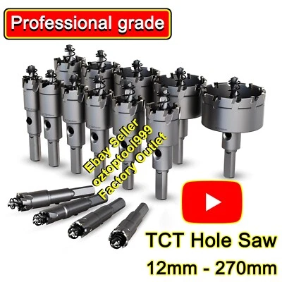 12mm-270mm TCT Carbide Hole Saw Drill Bit Stainless Steel Metal Alloy Hole saw - image 1 of 4